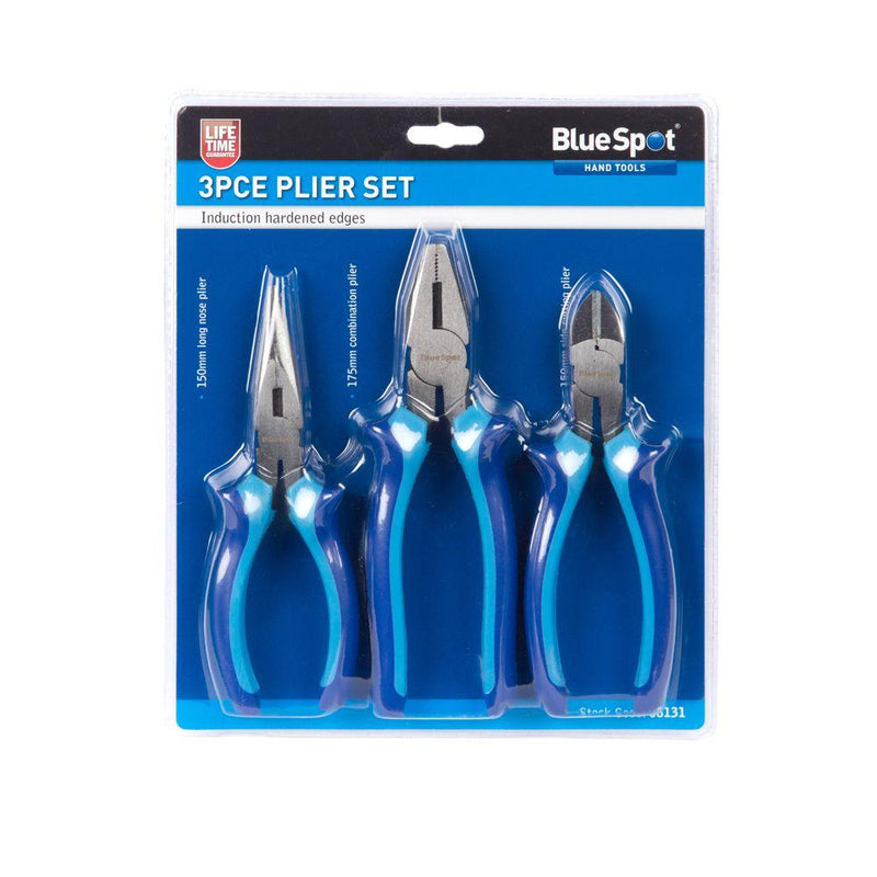 BLUE SPOT TOOLS 3 PCE PLIER SET - Premium Hand Tools from BLUE SPOT - Just £16.99! Shop now at Bargain LAB