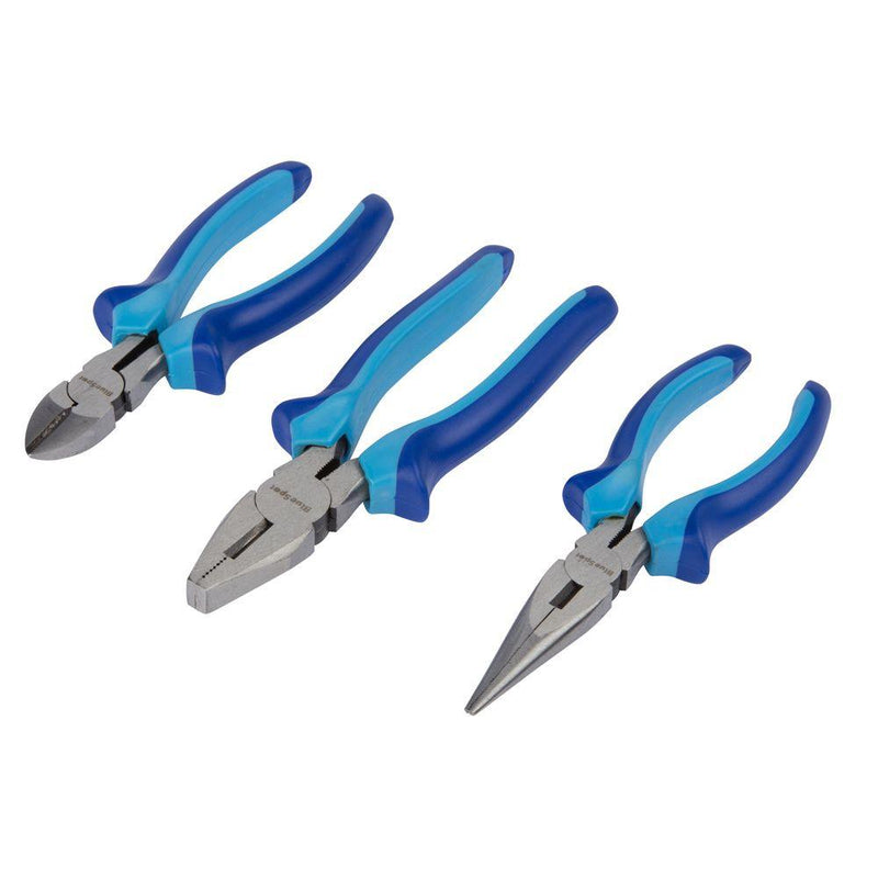 BLUE SPOT TOOLS 3 PCE PLIER SET - Premium Hand Tools from BLUE SPOT - Just £16.99! Shop now at Bargain LAB