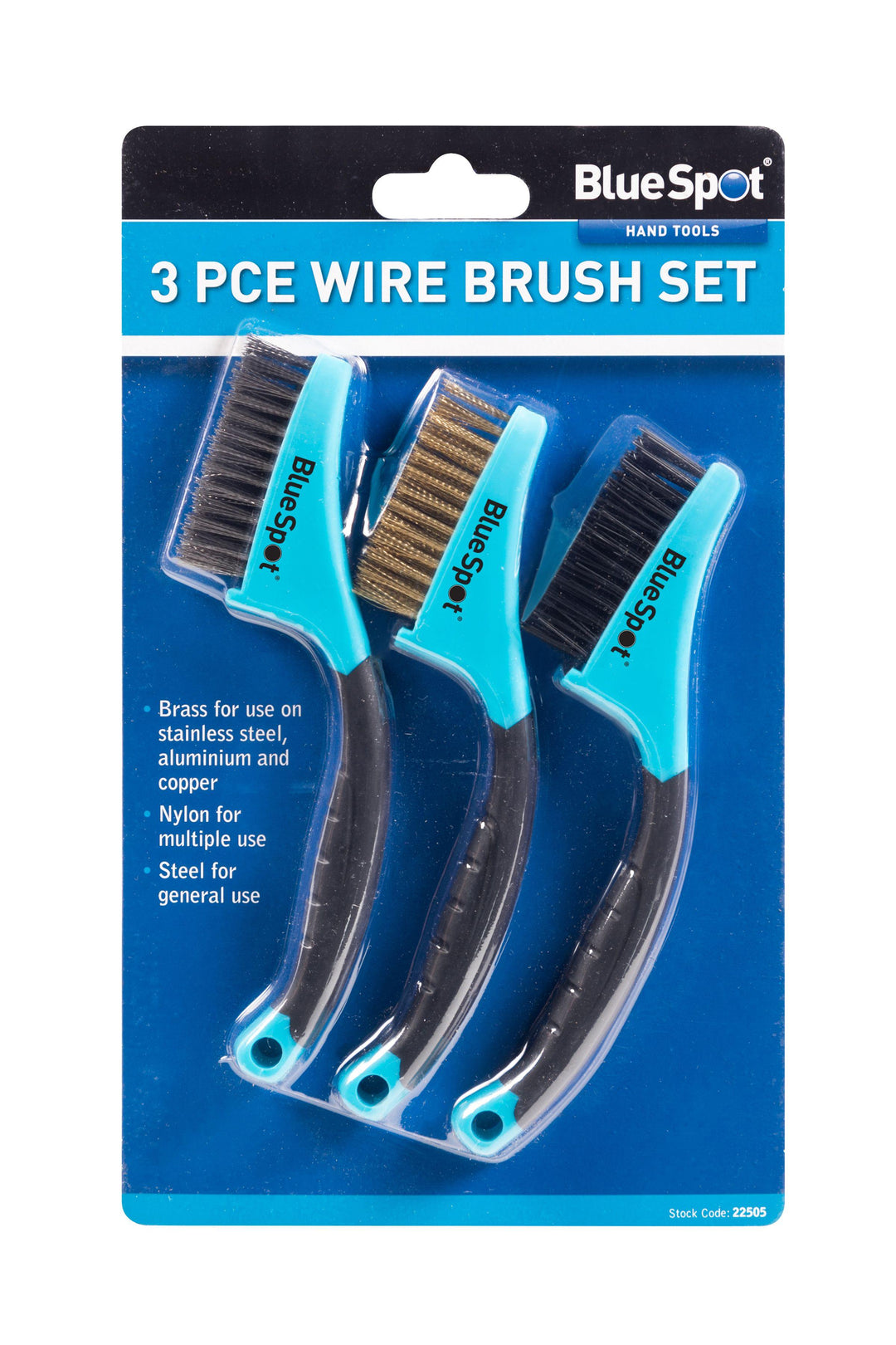 BLUE SPOT TOOLS 3 PCE WIRE BRUSH SET - Premium Hand Tools from BLUE SPOT - Just £6.89! Shop now at Bargain LAB