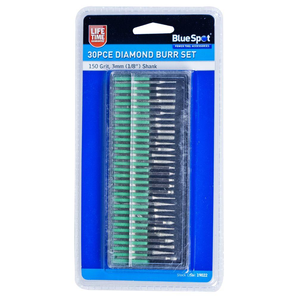 BLUE SPOT TOOLS 30 PCE DIAMOND BURR SET - Bargain LAB