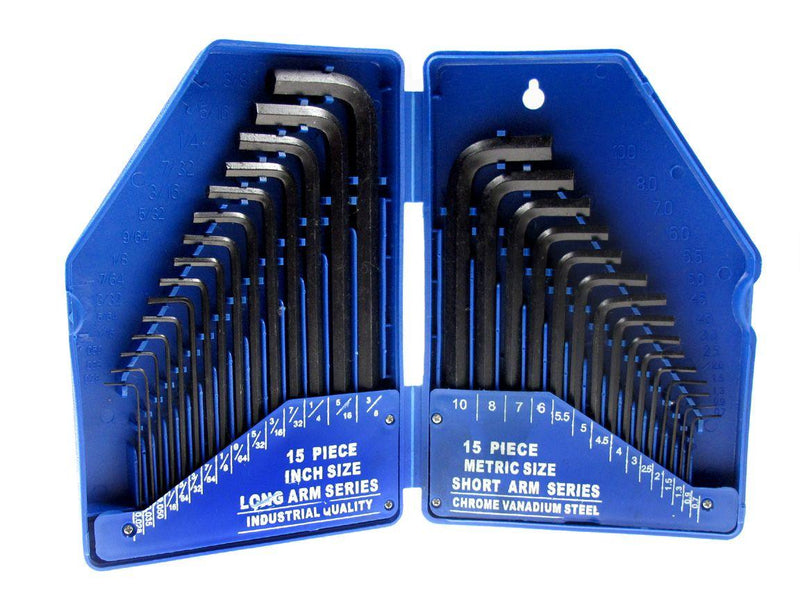 BLUE SPOT TOOLS 30 PCE HEX KEY SET (0.7-10MM) (0.028"-3/8") - Premium Hand Tools from BLUE SPOT - Just £10.99! Shop now at Bargain LAB