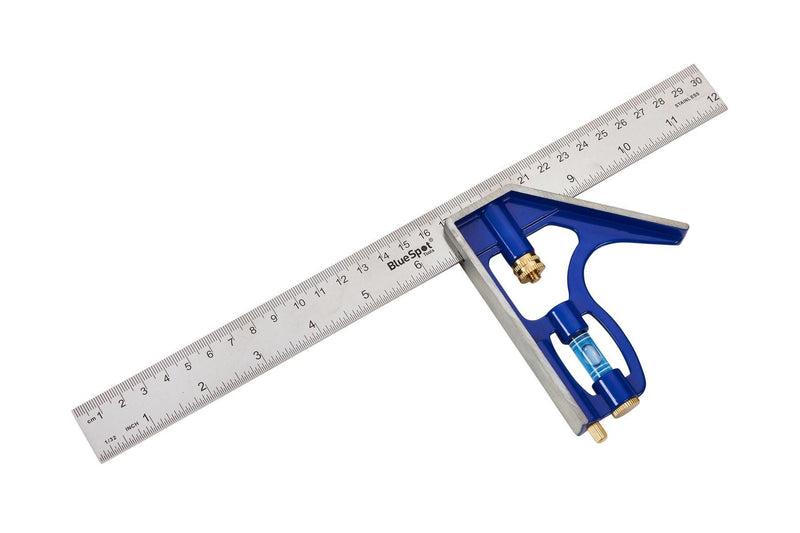 BLUE SPOT TOOLS 300MM (12") PROFESSIONAL COMBINATION SQUARE - Premium Hand Tools from BLUE SPOT - Just £13.99! Shop now at Bargain LAB