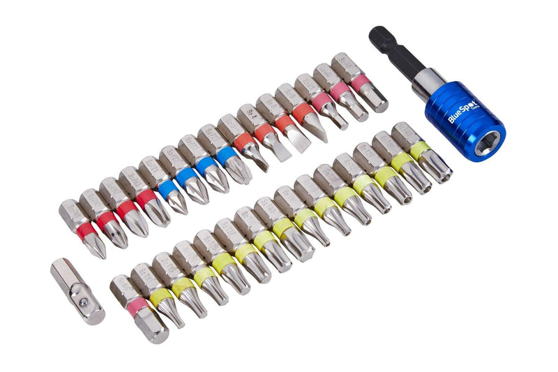 BLUE SPOT TOOLS 32 PCE MIXED COLOURED BIT SET - Premium Hand Tools from BLUE SPOT - Just £8.99! Shop now at Bargain LAB