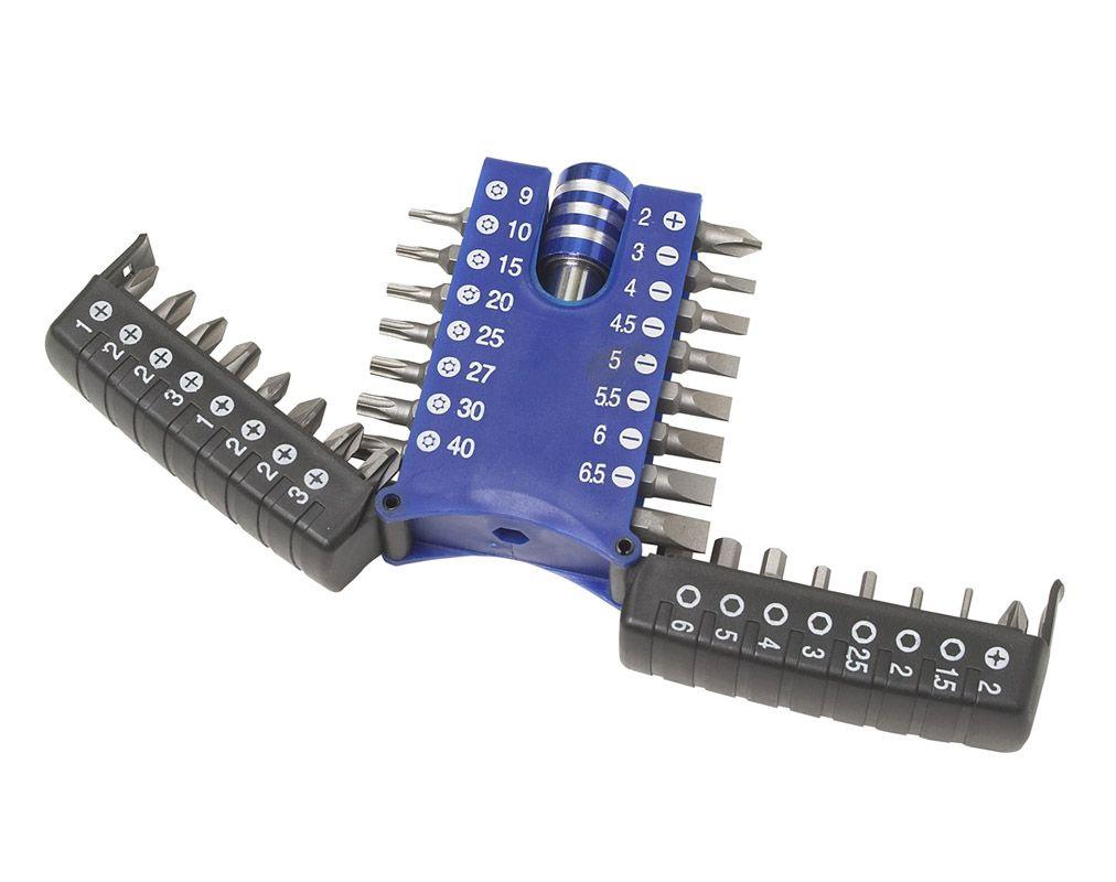 BLUE SPOT TOOLS 33 PCE COMPACT SCREWDRIVER BIT SET WITH CHUCK - Premium Hand Tools from BLUE SPOT - Just £9.59! Shop now at Bargain LAB