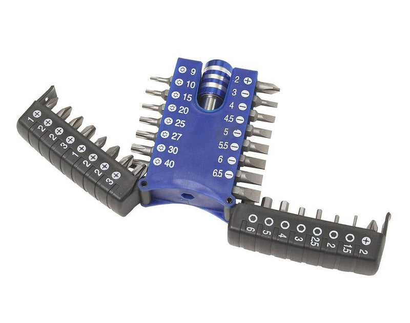 BLUE SPOT TOOLS 33 PCE COMPACT SCREWDRIVER BIT SET WITH CHUCK - Premium Hand Tools from BLUE SPOT - Just £9.59! Shop now at Bargain LAB