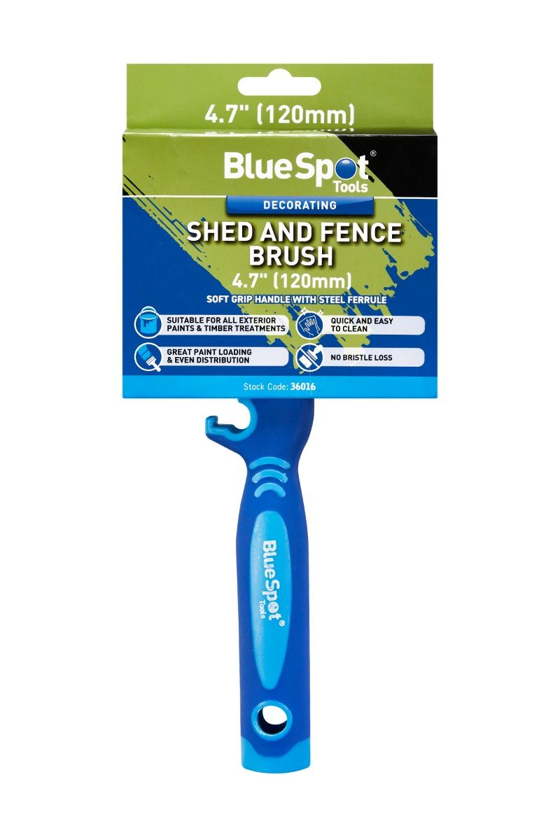 BLUE SPOT TOOLS 4.7" (120MM) SHED AND FENCE BRUSH - Premium Decorating from BLUE SPOT - Just £7.99! Shop now at Bargain LAB