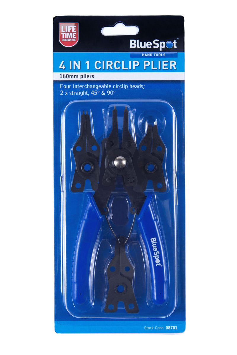 BLUE SPOT TOOLS 4 IN 1 CIRCLIP PLIER - Premium Automotive from BLUE SPOT - Just £7.99! Shop now at Bargain LAB