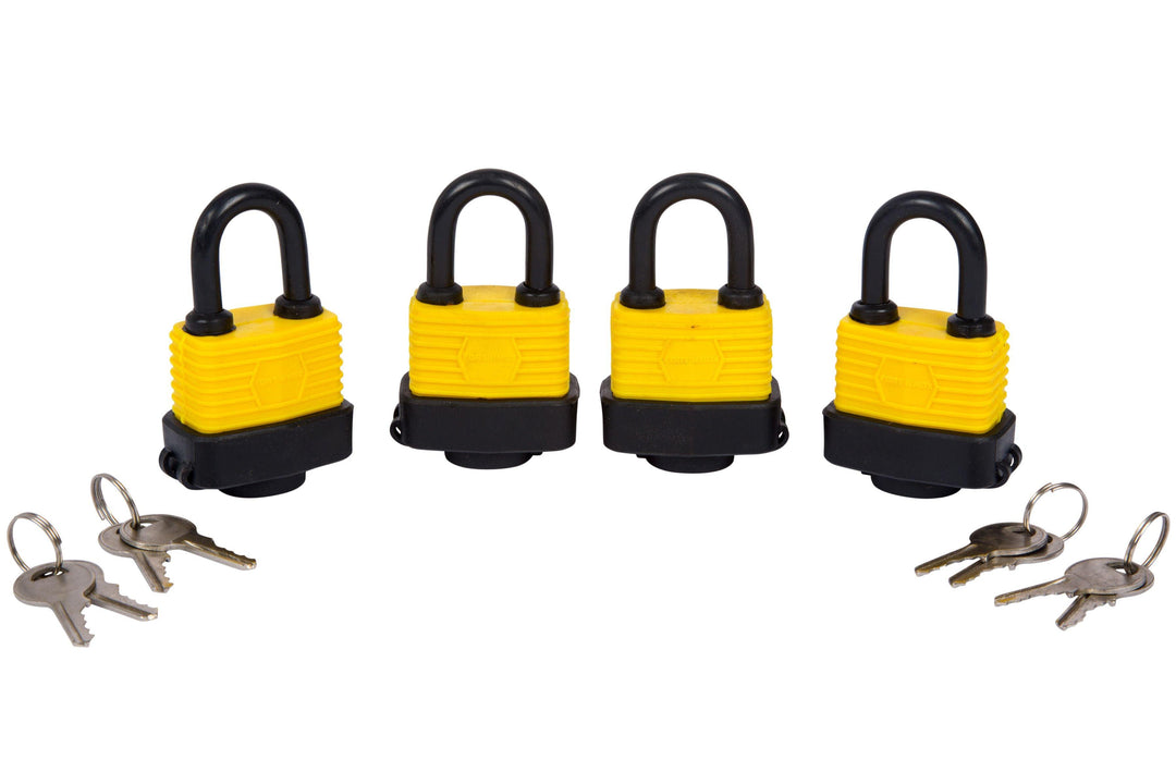 BLUE SPOT TOOLS 4 PCE 40MM WEATHER RESISTANT PADLOCKS KEYED ALIKE - Premium Security from BLUE SPOT - Just £12.95! Shop now at Bargain LAB