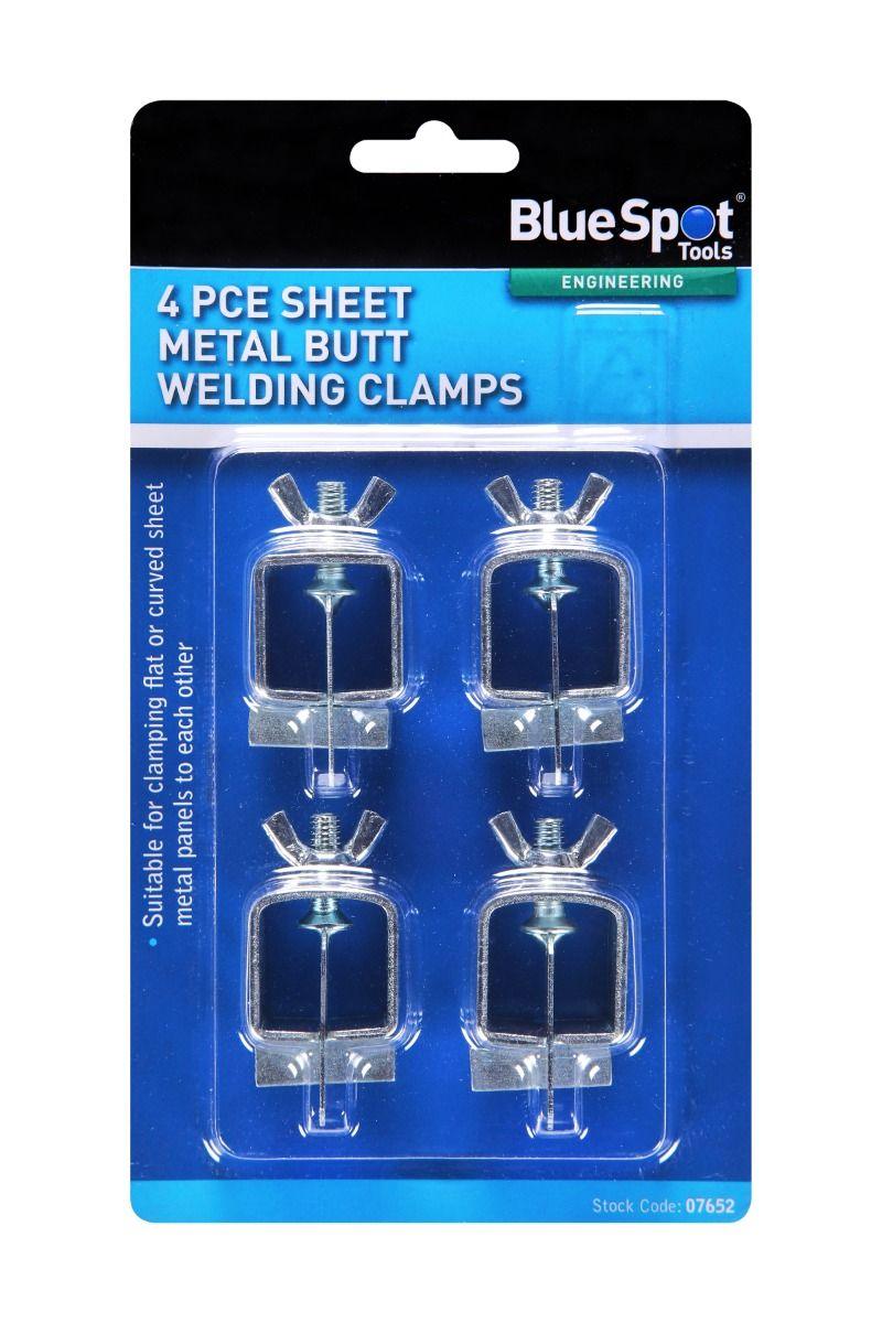 BLUE SPOT TOOLS 4 PCE SHEET METAL BUTT WELDING CLAMPS - Premium Engineering and Metalwork from BLUE SPOT - Just £9.99! Shop now at Bargain LAB