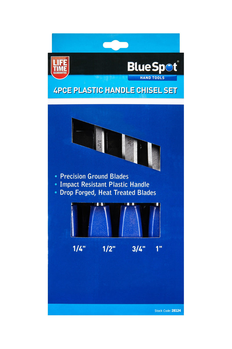 BLUE SPOT TOOLS 4 PCE WOOD CHISEL SET - Premium Hand Tools from BLUE SPOT - Just £12.99! Shop now at Bargain LAB