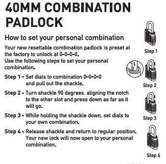 BLUE SPOT TOOLS 40MM COMBINATION PADLOCK - Premium Security from BLUE SPOT - Just £5.99! Shop now at Bargain LAB