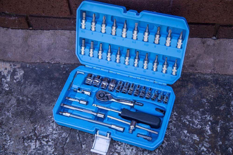 BLUE SPOT TOOLS 46 PCE 1/4" METRIC SOCKET SET (4-14MM) - Premium Automotive from BLUE SPOT - Just £34.99! Shop now at Bargain LAB