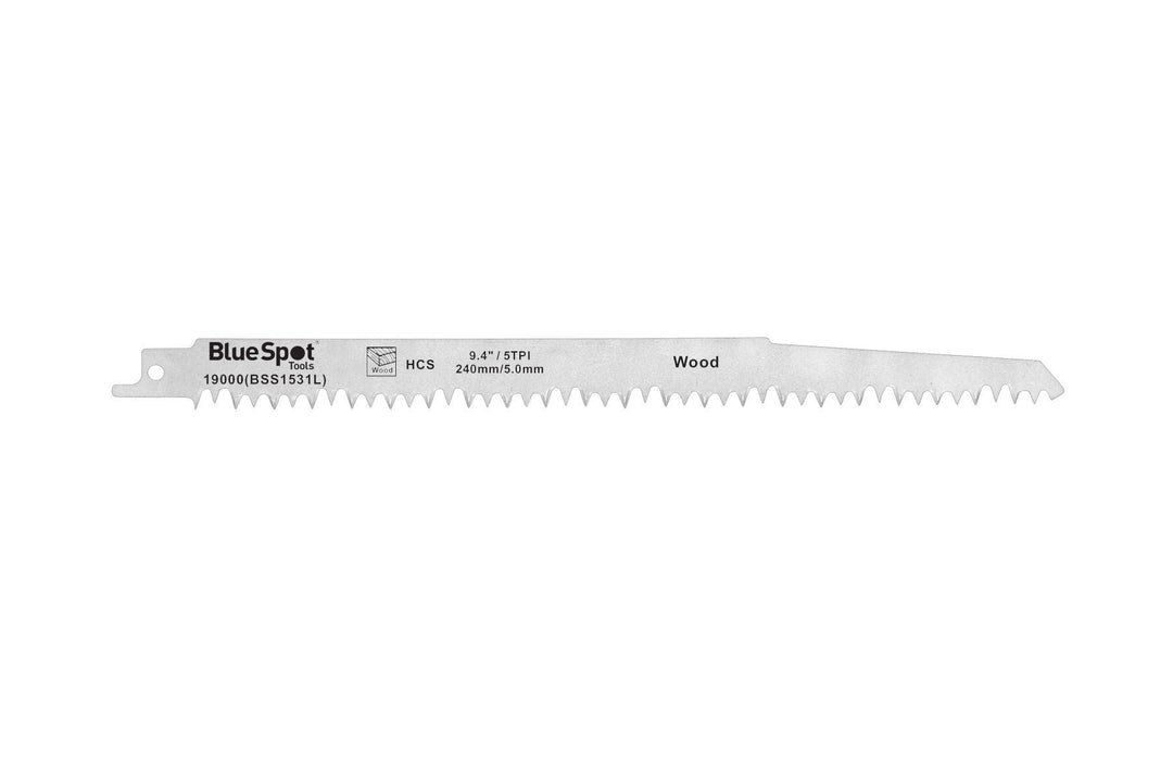 BLUE SPOT TOOLS 5 PCE 240MM (9.4") HCS RECIPROCATING SAW BLADES - Bargain LAB