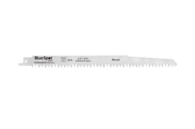 BLUE SPOT TOOLS 5 PCE 240MM (9.4") HCS RECIPROCATING SAW BLADES - Bargain LAB