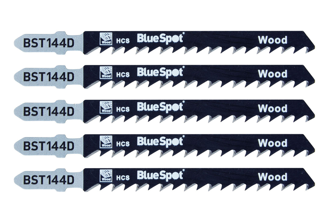 BLUE SPOT TOOLS 5 PCE HCS QUICK CUT JIGSAW BLADES FOR WOOD (6 TPI) - Bargain LAB