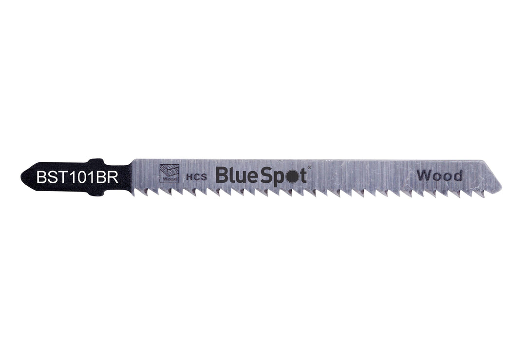 BLUE SPOT TOOLS 5 PCE HCS REVERSE PITCH JIGSAW BLADES FOR WOOD (10 TPI) - Bargain LAB