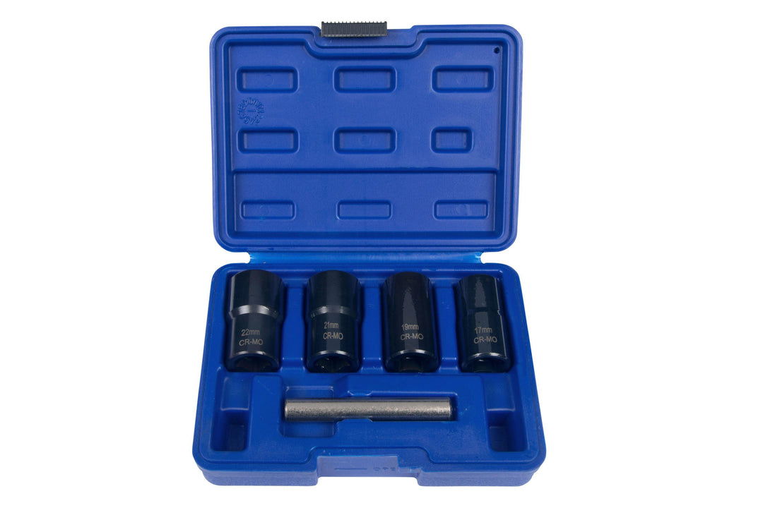 BLUE SPOT TOOLS 5 PCE LOCKING WHEEL NUT REMOVER SET - Premium Automotive from BLUE SPOT - Just £29.99! Shop now at Bargain LAB