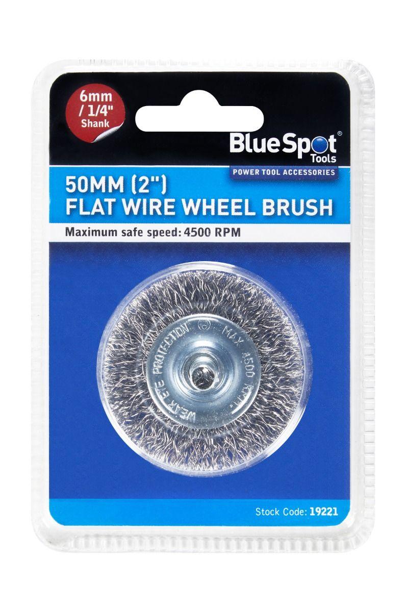 BLUE SPOT TOOLS 50MM (2") FLAT WIRE WHEEL BRUSH - Bargain LAB