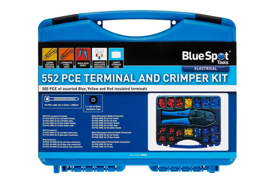 BLUE SPOT TOOLS 552PCE TERMINAL AND CRIMPER KIT - Premium Hand Tools from BLUE SPOT - Just £31.99! Shop now at Bargain LAB