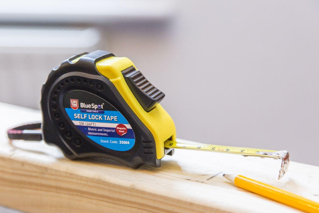 BLUE SPOT TOOLS 5M (16FT) SOFT GRIP SELF-LOCK TAPE MEASURE - Premium Hand Tools from BLUE SPOT - Just £6.89! Shop now at Bargain LAB