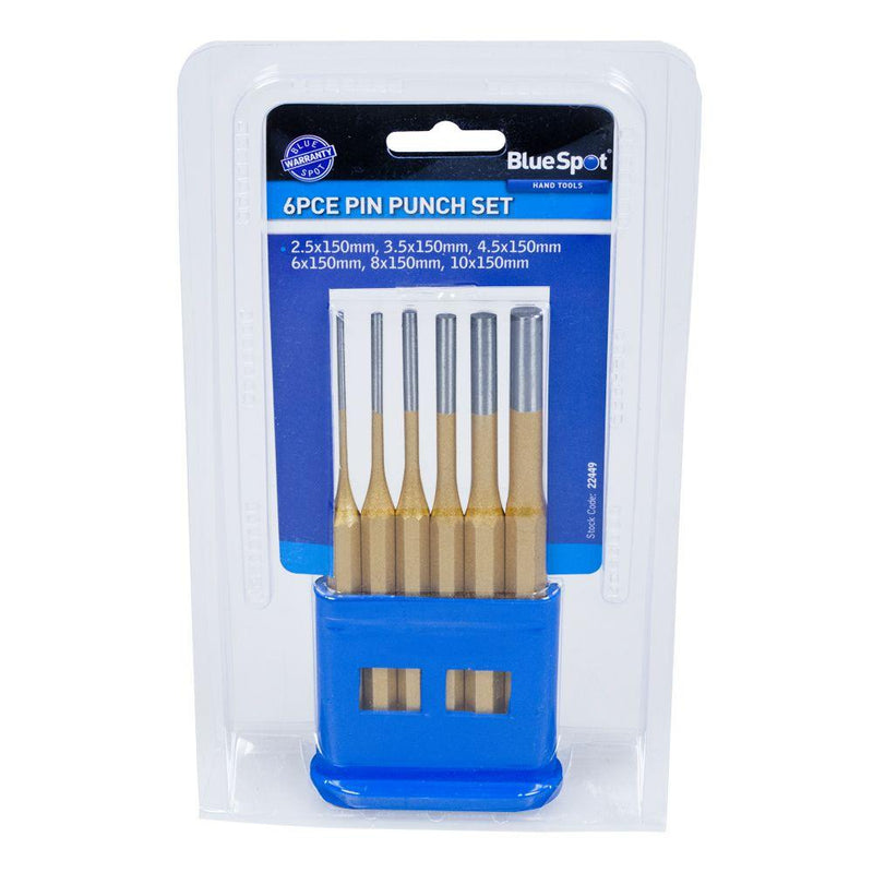 BLUE SPOT TOOLS 6 PCE GOLD PIN PUNCH SET - Premium Hand Tools from BLUE SPOT - Just £13.99! Shop now at Bargain LAB