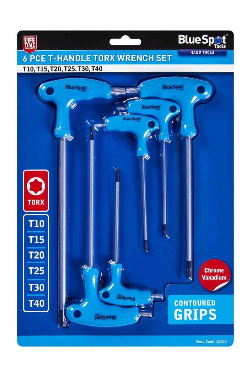 BLUE SPOT TOOLS 6 PCE T-HANDLE TORX WRENCH SET (T10-T40) - Premium Hand Tools from BLUE SPOT - Just £12.99! Shop now at Bargain LAB