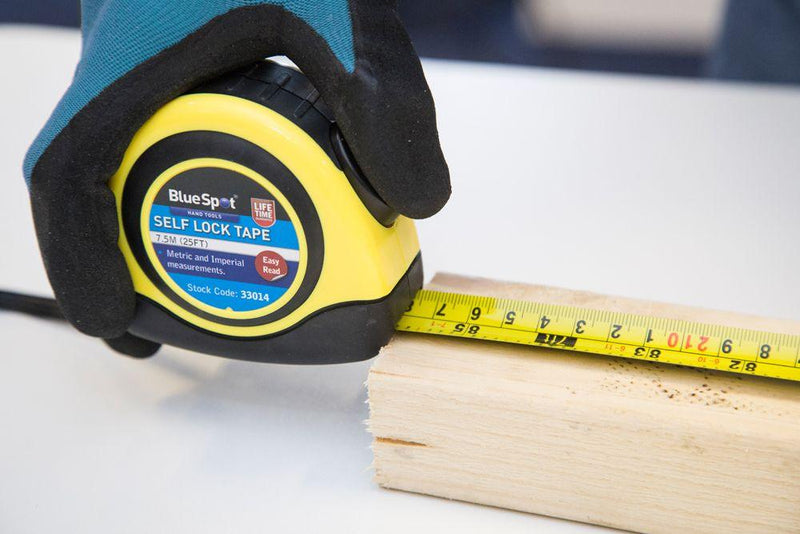 BLUE SPOT TOOLS 7.5M (25FT) SOFT GRIP SELF-LOCK TAPE MEASURE - Premium Hand Tools from BLUE SPOT - Just £7.99! Shop now at Bargain LAB