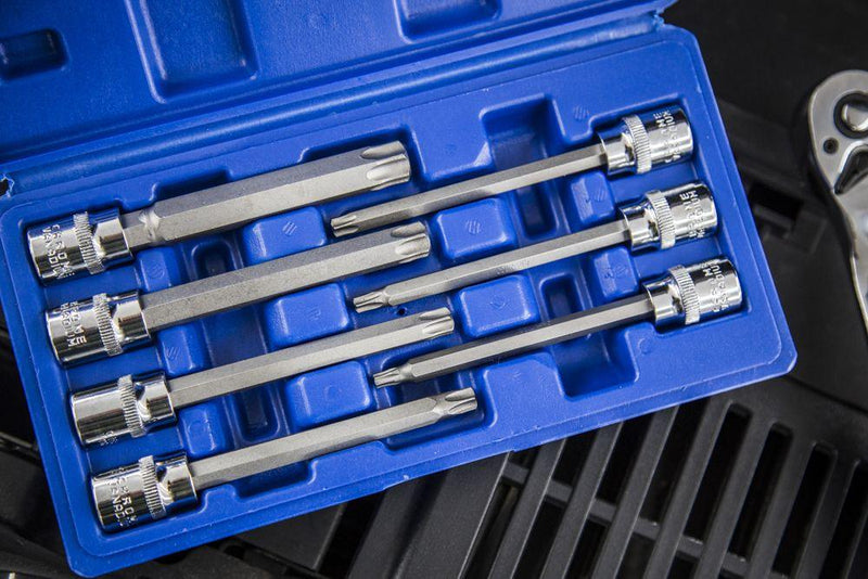 BLUE SPOT TOOLS 7 PCE 3/8" EXTRA LONG TORX SOCKET BIT SET (T25-T60) - Premium Automotive from BLUE SPOT - Just £13.99! Shop now at Bargain LAB