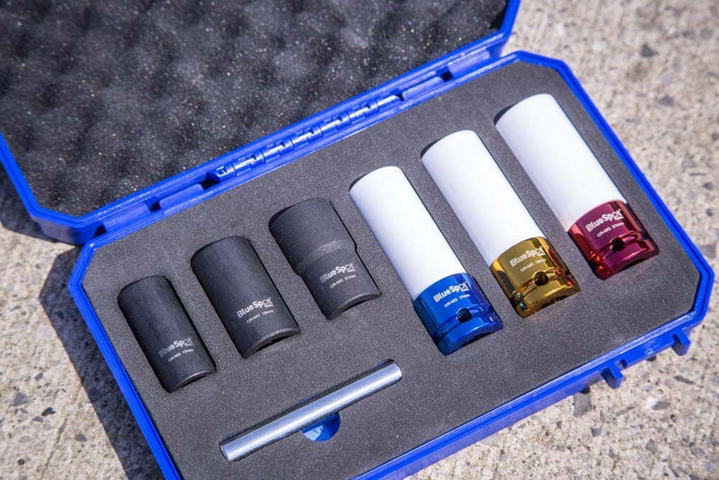 BLUE SPOT TOOLS 7 PCE ½” WHEEL NUT IMPACT SOCKET SET (17, 19, 21MM) - Premium Automotive from BLUE SPOT - Just £32.99! Shop now at Bargain LAB