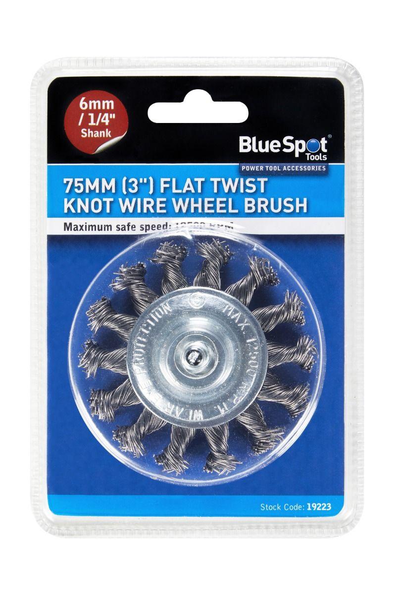 BLUE SPOT TOOLS 75MM (3") FLAT TWIST KNOT WIRE WHEEL BRUSH - Bargain LAB