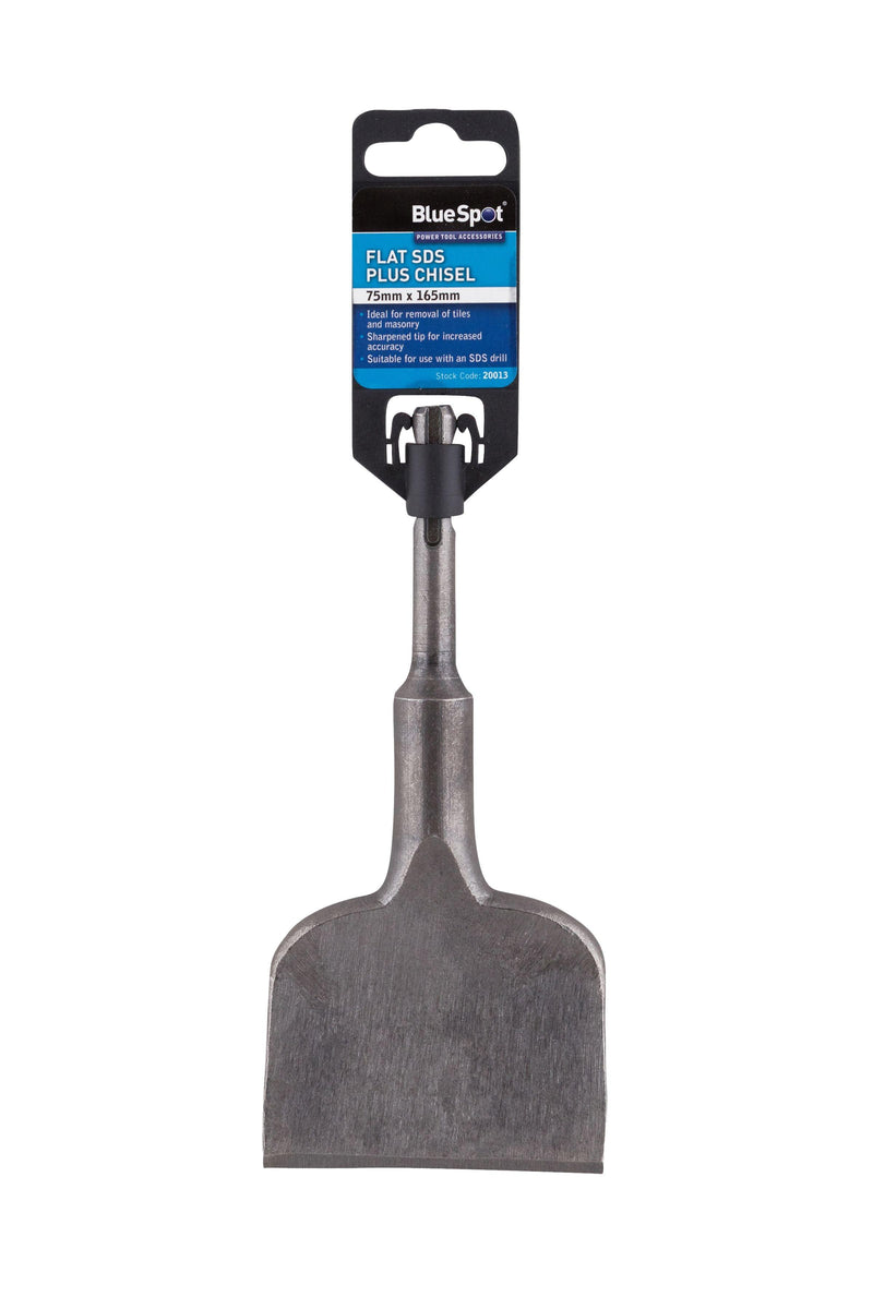 BLUE SPOT TOOLS 75MM X 165MM FLAT SDS PLUS CHISEL - Premium Building Tools from BLUE SPOT - Just £9.99! Shop now at Bargain LAB