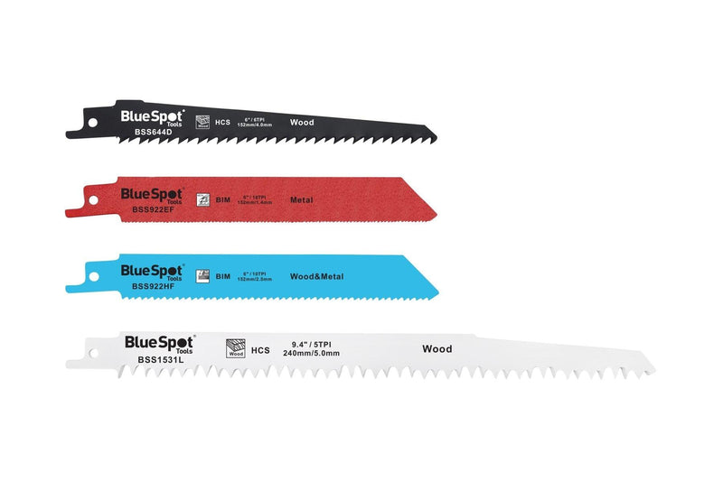 BLUE SPOT TOOLS 8 PCE 150-240MM RECIPROCATING SAW BLADES (BIM) - Bargain LAB