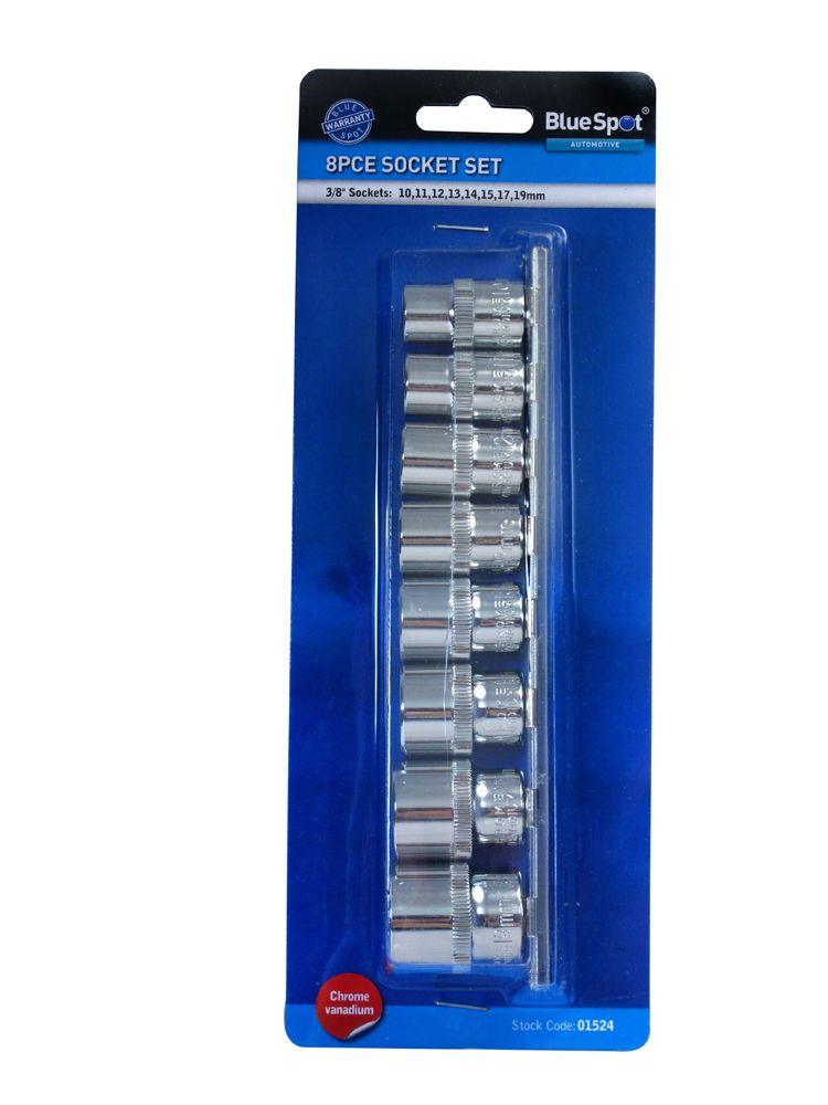 BLUE SPOT TOOLS 8 PCE 3/8" METRIC SOCKET SET (10-19MM) - Premium Automotive from BLUE SPOT - Just £10.49! Shop now at Bargain LAB