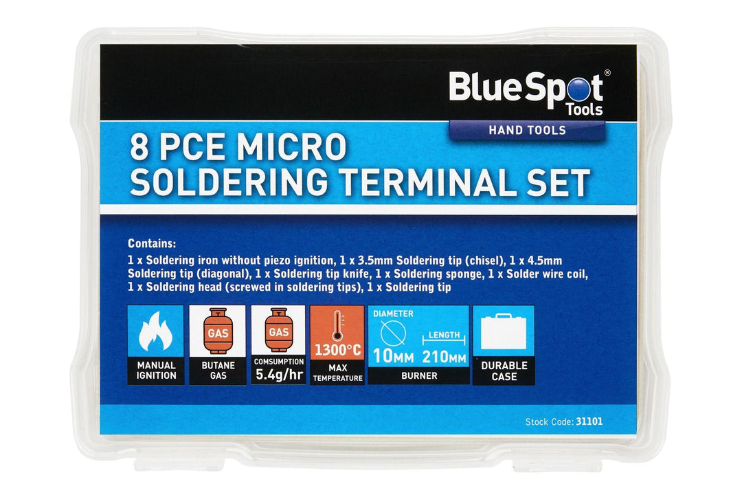 BLUE SPOT TOOLS 8 PCE MICRO SOLDERING TERMINAL SET - Premium Hand Tools from BLUE SPOT - Just £29.99! Shop now at Bargain LAB