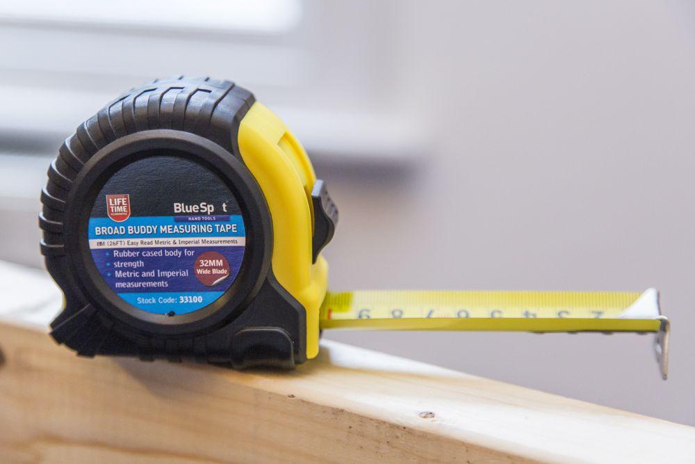 BLUE SPOT TOOLS 8M (26FT) EXTRA-WIDE BLADE TAPE MEASURE - Premium Hand Tools from BLUE SPOT - Just £9.99! Shop now at Bargain LAB