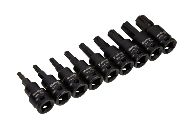 BLUE SPOT TOOLS 9 PCE 3/8" IMPACT TORX BIT SOCKETS (T20-T60) - Premium Automotive from BLUE SPOT - Just £14.99! Shop now at Bargain LAB