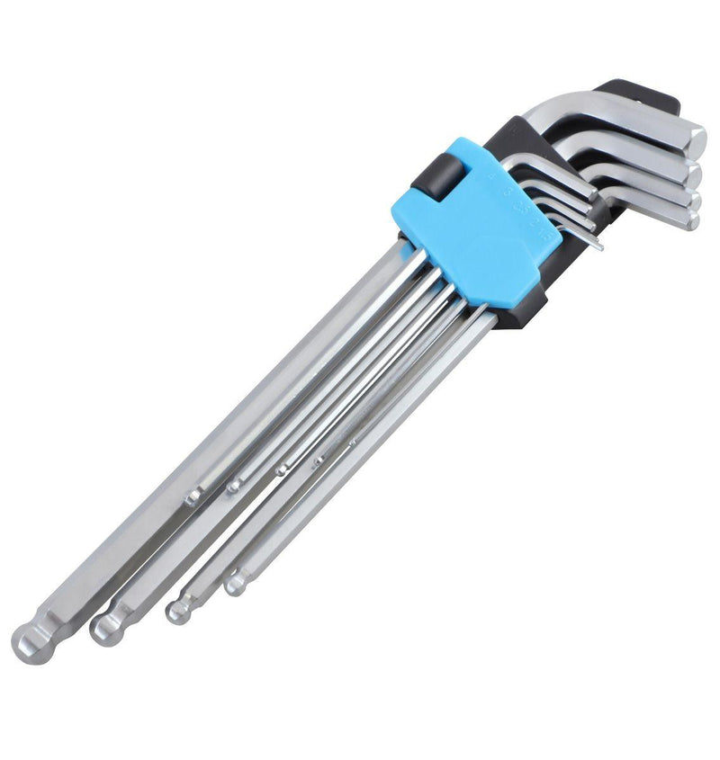BLUE SPOT TOOLS 9 PCE EXTRA-LONG BALL END HEX KEY SET (1.5-10MM) - Premium Hand Tools from BLUE SPOT - Just £6.99! Shop now at Bargain LAB