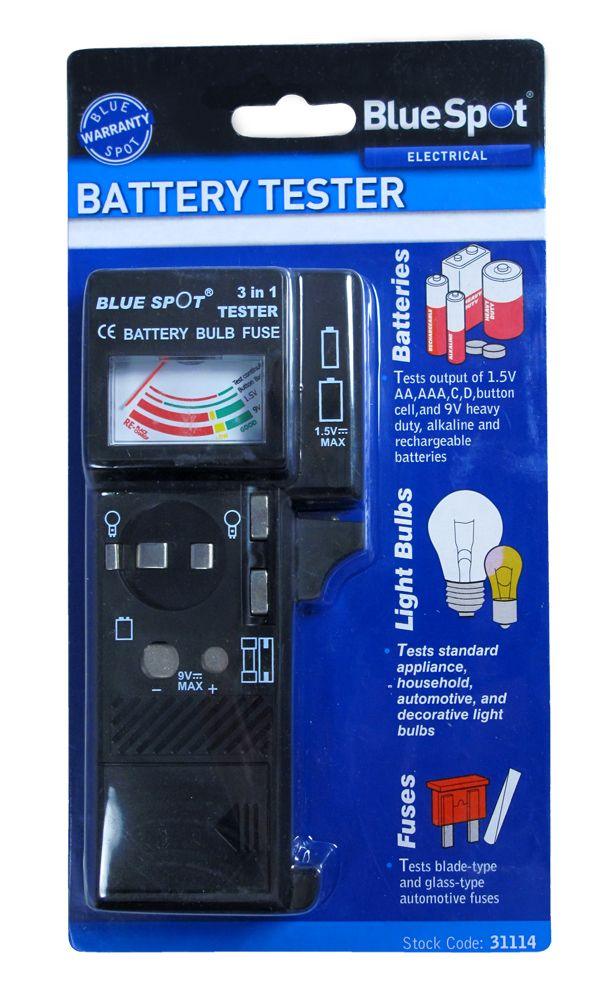 BLUE SPOT TOOLS BATTERY BULB AND FUSE TESTER - Premium Hand Tools from BLUE SPOT - Just £11.99! Shop now at Bargain LAB