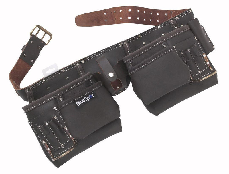 BLUE SPOT TOOLS DELUXE OIL TANNED LEATHER DOUBLE TOOL BELT - Premium Building Tools from BLUE SPOT - Just £49.99! Shop now at Bargain LAB