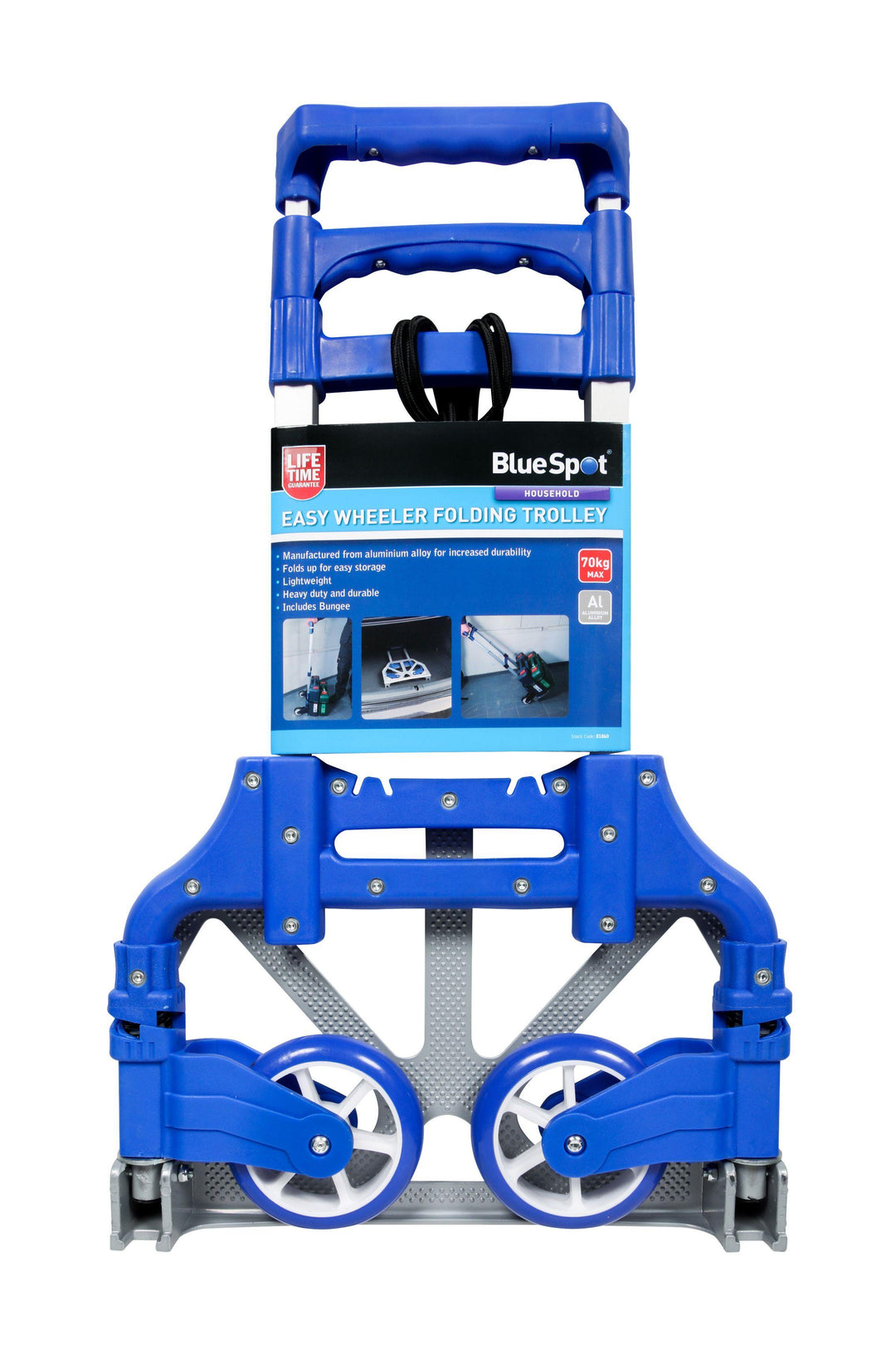 BLUE SPOT TOOLS EASY WHEELER FOLDING TROLLEY (70KG MAX) - Bargain LAB