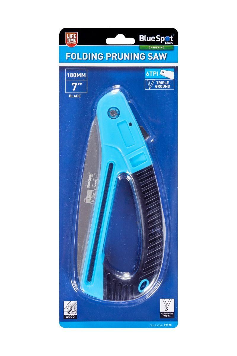 BLUE SPOT TOOLS FOLDING PRUNING SAW 180MM BLADE - Premium Hand Tools from BLUE SPOT - Just £9.49! Shop now at Bargain LAB