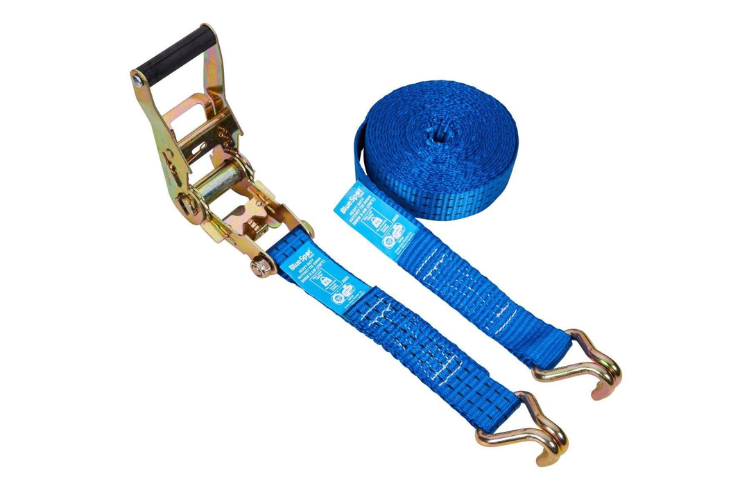 BLUE SPOT TOOLS HEAVY DUTY RATCHET TIE DOWN (38MM X 6M/20FT) - Premium Bungees & Tie Downs from BLUE SPOT - Just £14.99! Shop now at Bargain LAB