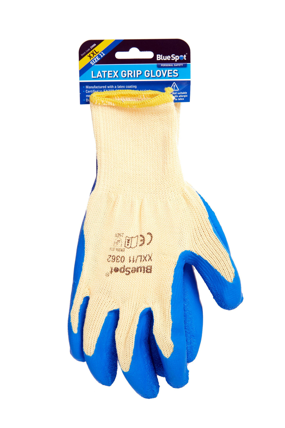 BLUE SPOT TOOLS LATEX GRIP GLOVES (XXL) - Premium Building Tools from BLUE SPOT - Just £5.15! Shop now at Bargain LAB