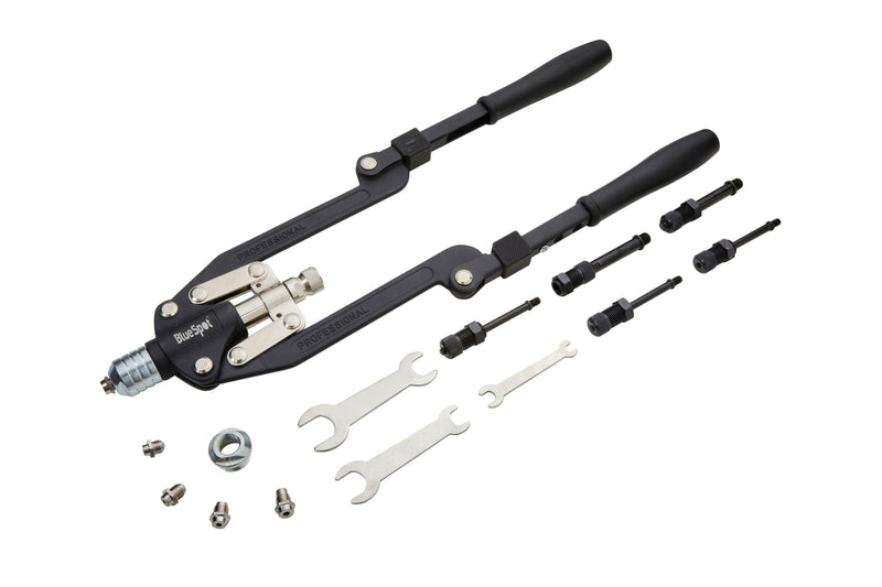 BLUE SPOT TOOLS LONG ARM RIVET (3.2-6.4) AND NUT RIVETER (M4-M10) SET - Premium Engineering and Metalwork from BLUE SPOT - Just £71.99! Shop now at Bargain LAB