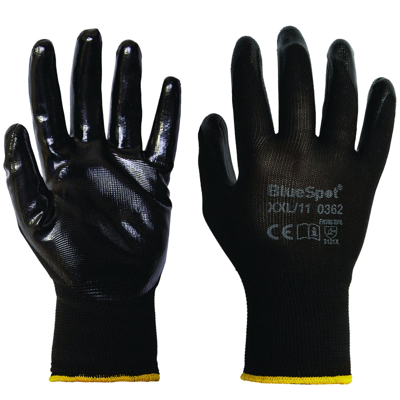 BLUE SPOT TOOLS NITRILE GRIP GLOVES (XXL) - Premium Building Tools from BLUE SPOT - Just £4.79! Shop now at Bargain LAB