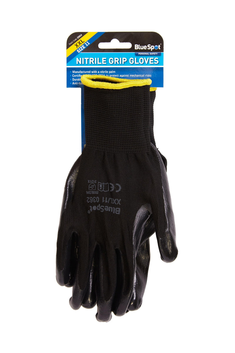 BLUE SPOT TOOLS NITRILE GRIP GLOVES (XXL) - Premium Building Tools from BLUE SPOT - Just £4.79! Shop now at Bargain LAB