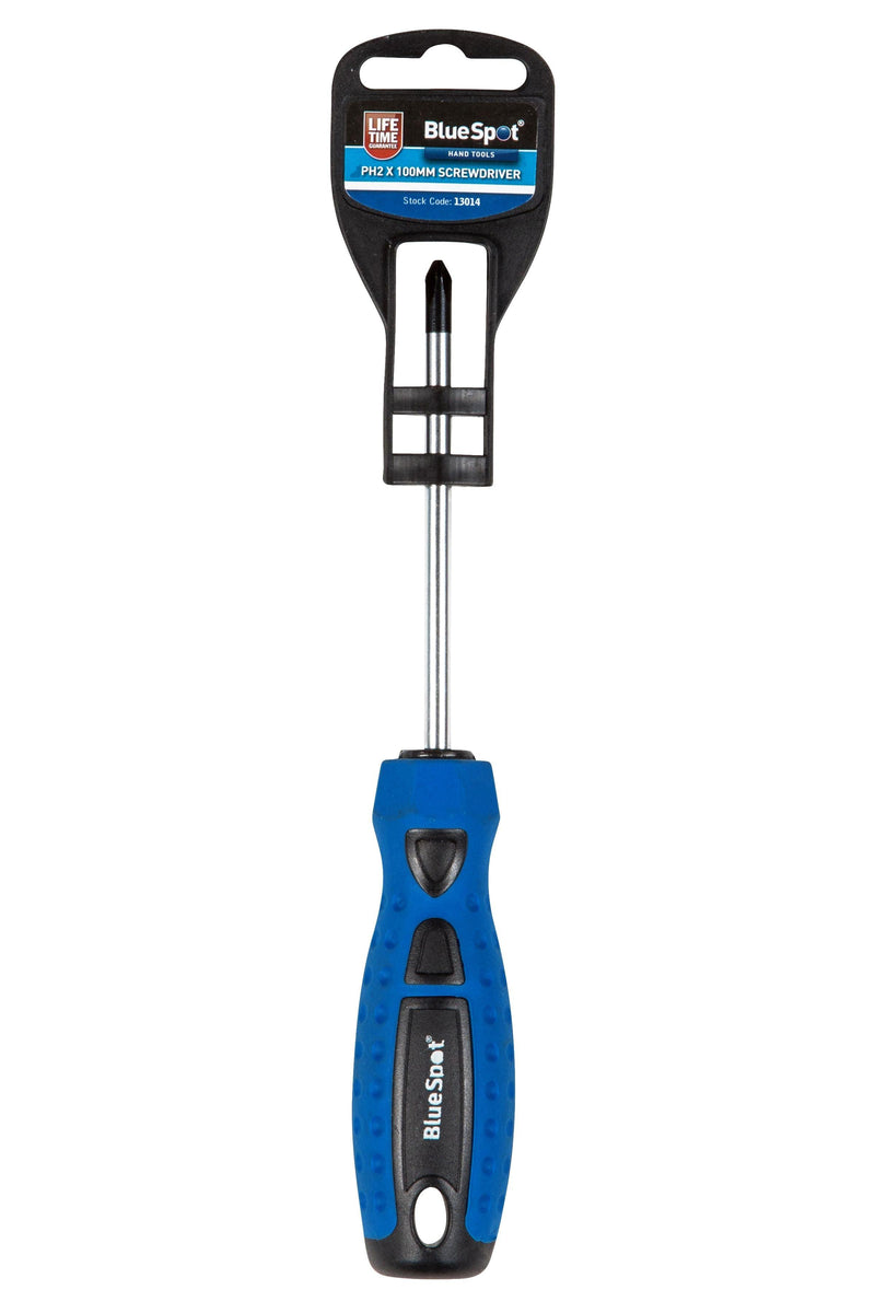 BLUE SPOT TOOLS PH2 X 100MM SCREWDRIVER - Premium Hand Tools from BLUE SPOT - Just £4.99! Shop now at Bargain LAB