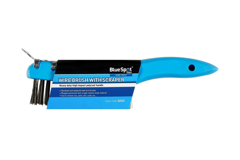 BLUE SPOT TOOLS PLASTIC WIRE BRUSH AND SCRAPER - Premium Abrasives from BLUE SPOT - Just £5.59! Shop now at Bargain LAB