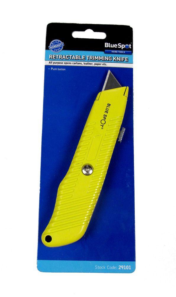 BLUE SPOT TOOLS RETRACTABLE TRIMMING KNIFE - Premium Hand Tools from BLUE SPOT - Just £5.19! Shop now at Bargain LAB